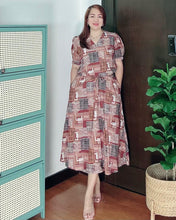 Load image into Gallery viewer, *Andi Drawstring Printed Dress 0035