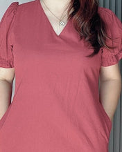 Load image into Gallery viewer, *Leigh Plain Dark Rust Dress 0108