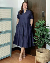Load image into Gallery viewer, *Pia Plain Navy Blue Dress 0253