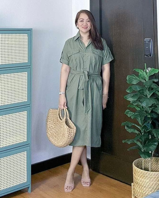 *Elena Premium Cotton Acid Linen Dress 0086