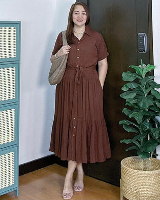 Kyla Plain Choco Dress  0067