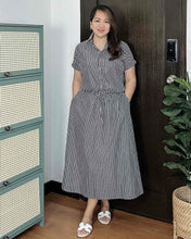 Load image into Gallery viewer, Dahna Striped Gray Dress 0305