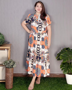 Bianca Printed Midi Dress 0228