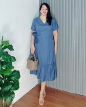 Load image into Gallery viewer, Mara Premium Linen Overlap Dress 0027