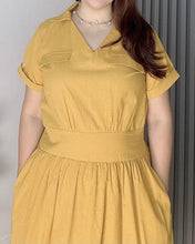 Load image into Gallery viewer, *Sam Maxi Plain Cotton Linen Dress 0022
