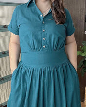 Load image into Gallery viewer, Lysa Plain Bluegreen Dress 0010