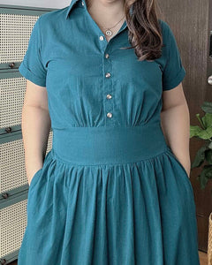 Lysa Plain Bluegreen Dress 0010