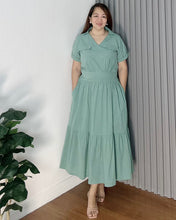 Load image into Gallery viewer, *Sam Maxi Plain Cotton Linen Dress 0020