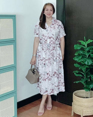 *Donna Printed Drawstring Dress 0361