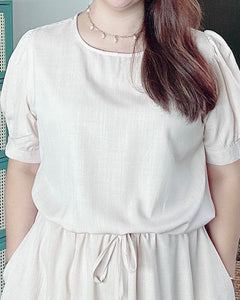 *Alexa Plain Cream Dress 0069