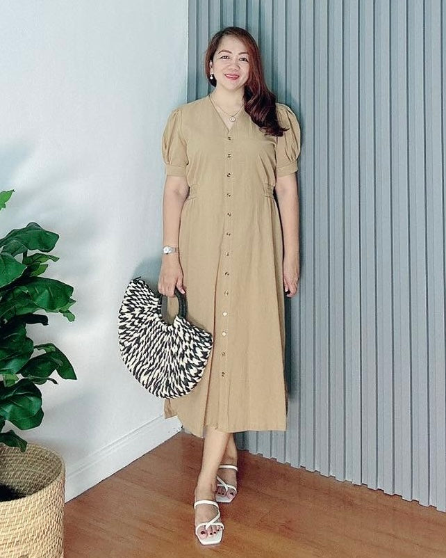 *Irish Maxi Plain Dress 0004