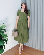 Load image into Gallery viewer, *Aubrey Plain Olive green Dress 0138