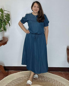 Alexa Plain Soft Denim Dress 0001