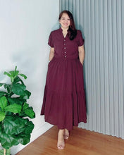 Load image into Gallery viewer, *Anika Maxi Plain Mahogany Dress 0004