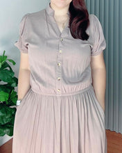 Load image into Gallery viewer, *Anika Maxi Plain Taupe Dress 0005