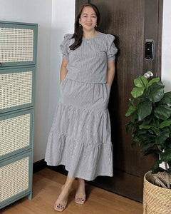 Lana Striped Gray Top and Skirt 0033