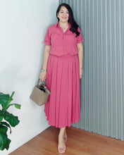 Load image into Gallery viewer, Trisha Plain Soft Linen Top and Skirt Coordinates 0031