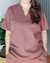 Load image into Gallery viewer, *Ada Plain Dark Brown Premium Linen Coordinates 0036