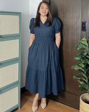 Load image into Gallery viewer, Sigrid Maxi Plain Navy blue Dress 0039