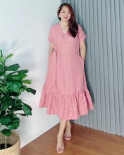 Load image into Gallery viewer, Mara Overlap Eyelet Oldrose Dress 0011