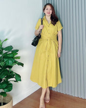 Load image into Gallery viewer, *Julia Maxi Premium Linen Mustard Dress 0029