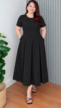 Load image into Gallery viewer, Flora Black Premium Linen  Dress 0001