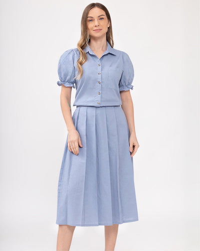 Elise Premium Linen  Top and Skirt Coordinates 0001