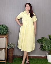 Load image into Gallery viewer, Luna Premium Linen Yellow Dress 0004