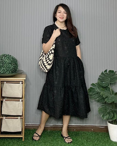 Mia Maxi Eyelet Black Dress 0022