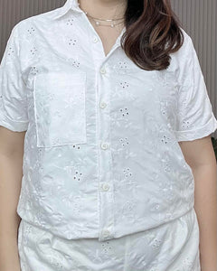 Tina Eyelet White Coordinates  0034