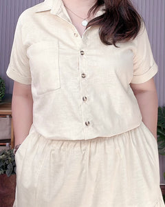 Iris Premium Linen Top and Skirt 0003