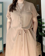 Load image into Gallery viewer, *Donna Plain Brown Dress 0341