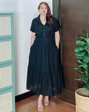 Load image into Gallery viewer, *Lysa Maxi Plain Black Dress 0051