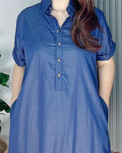 Load image into Gallery viewer, *Luna Plain Soft Denim Dress 0048