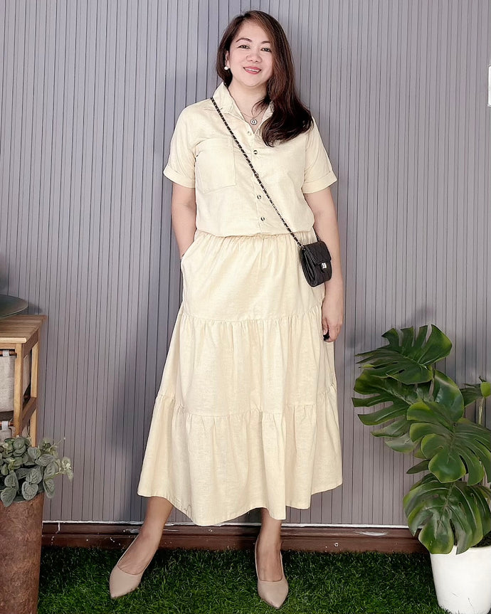 Iris Premium Linen Top and Skirt 0003