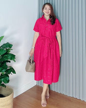 Load image into Gallery viewer, (Copy) Ara Eyelet Red Dress 0001