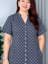 Load image into Gallery viewer, Eve Premium Polka Denim Dress 0003