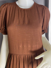 Load image into Gallery viewer, *Atasha Maxi Plain Choco Brown Dress 0071