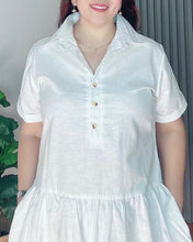 Load image into Gallery viewer, *Ara Premium Linen White Dress 0011