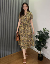 Load image into Gallery viewer, *Donna Printed Drawstring Dress 0394