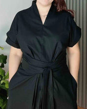 Load image into Gallery viewer, * Vera Plain Premium Linen Dress 0018