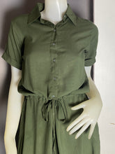 Load image into Gallery viewer, *Dahna Drawstring Plain Dress 0358