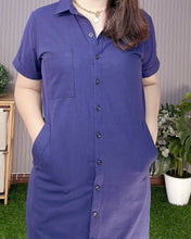 Load image into Gallery viewer, Nica Plain Navy Blue Dress  0066