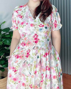 *Ariana Printed Maxi Dress 0102