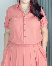 Load image into Gallery viewer, Trisha Plain Soft Linen Top and Skirt Coordinates 0033