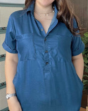 Load image into Gallery viewer, Giana Plain Soft Denim Dress 0094