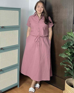 *Dahna Plain Mauve Dress 0322