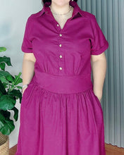 Load image into Gallery viewer, *Lysa Maxi Premium Linen Burgundy Dress 0071
