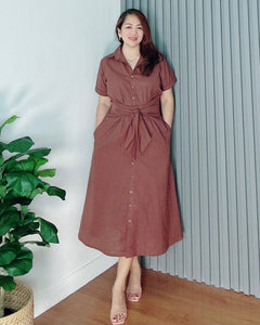 *Julia Maxi Premium Linen Dress 0027