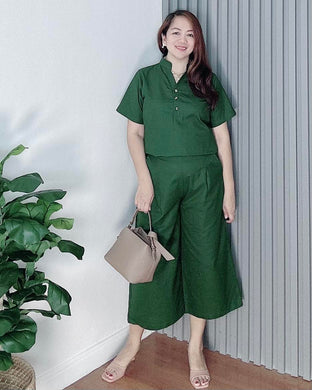 *Justine Green Premium Linen Coordinates 0020